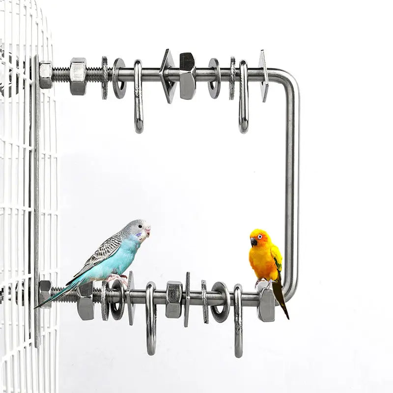 304 stainless steel medium and large parrot toy nibbling and grinding teeth development puzzle bird cage display stand