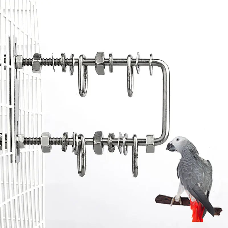 304 stainless steel medium and large parrot toy nibbling and grinding teeth development puzzle bird cage display stand