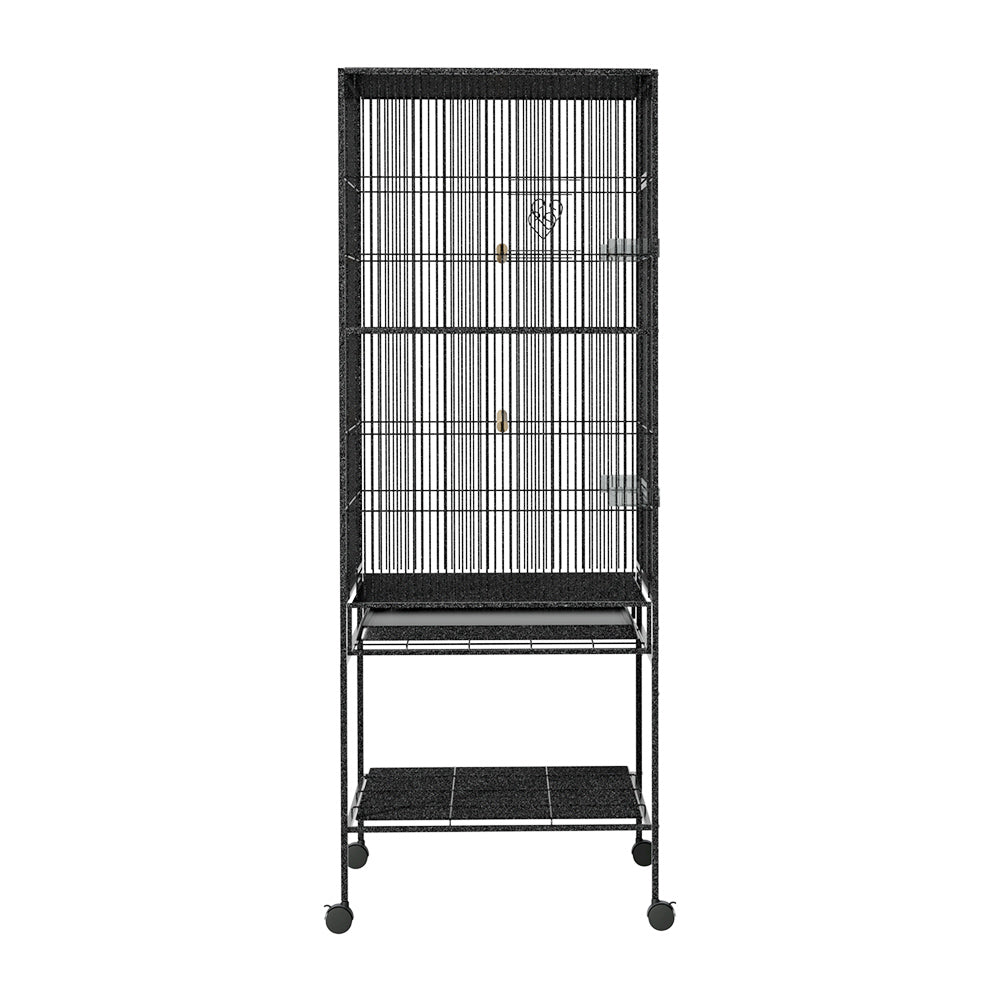 Bird Cage Pet Cages Aviary 137CM Large Travel Stand Budgie Parrot Toys-3