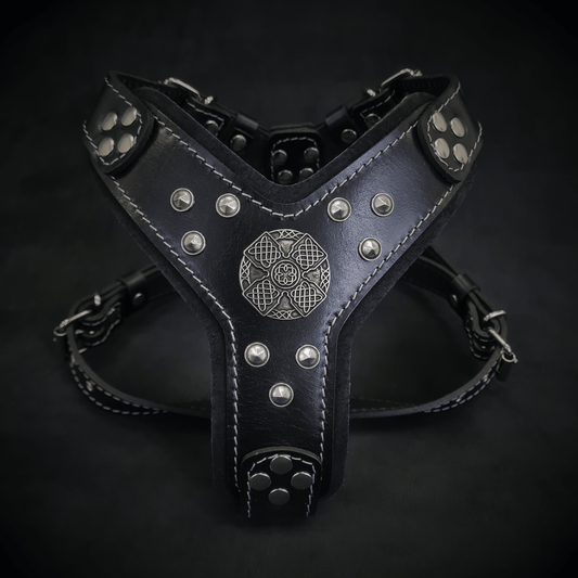 The ''Maximus'' harness black & silver Small to Medium Size-0