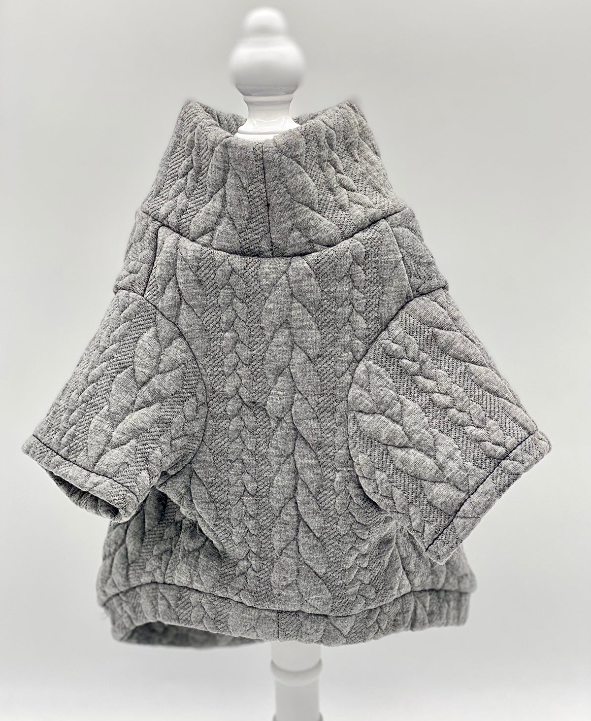 DCNY Great Owl Grey Cable Knit Sweater-4