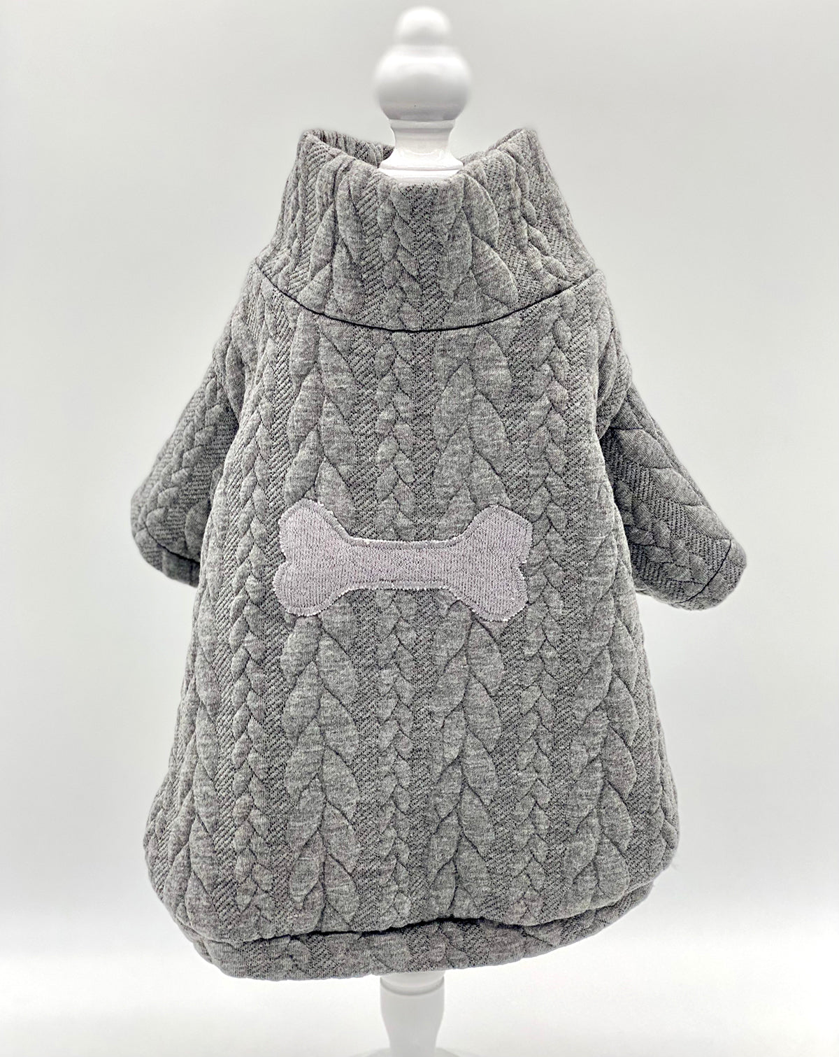 DCNY Great Owl Grey Cable Knit Sweater-0