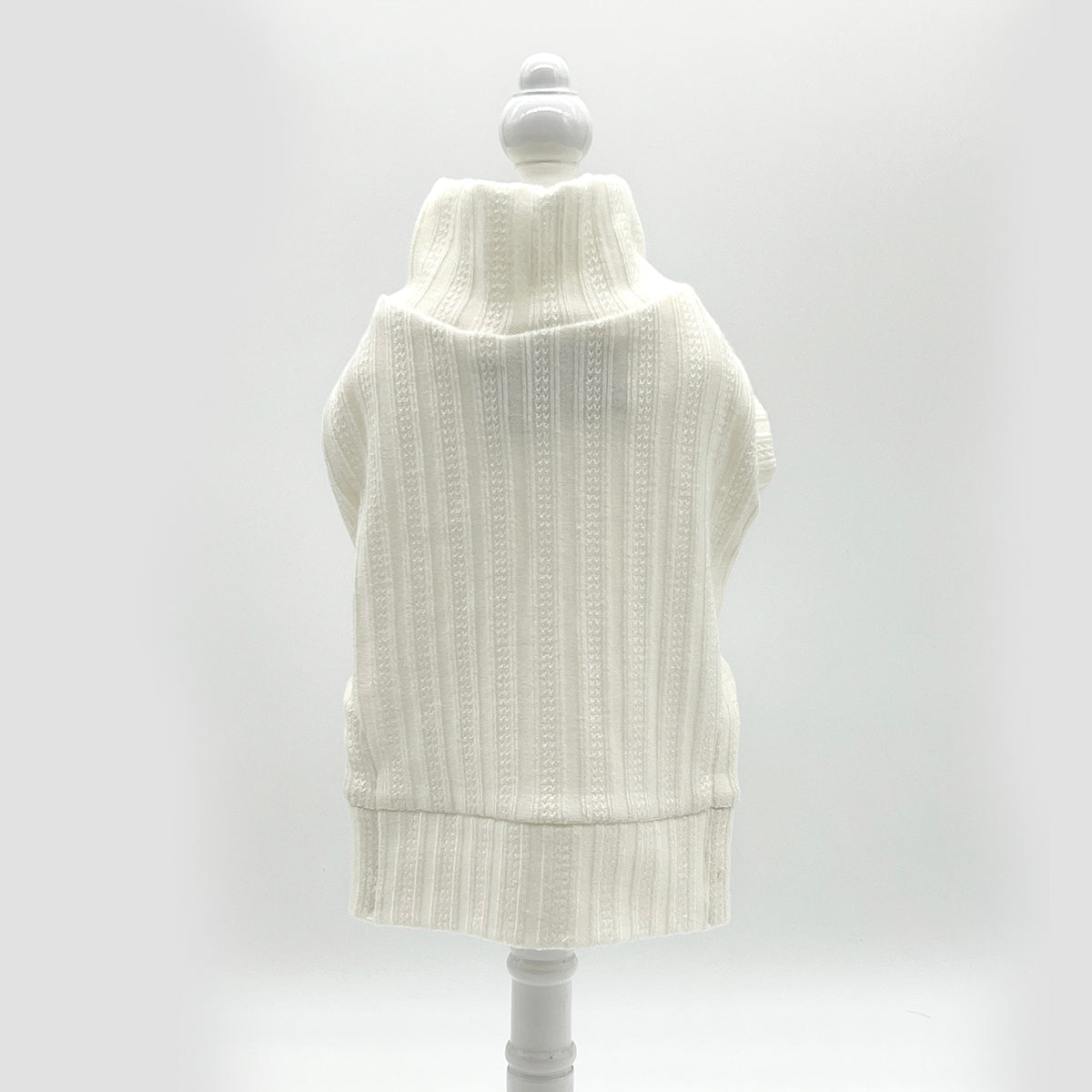 DCNY Mock Neck Sleeveless Sweater Tank - Ivory-2