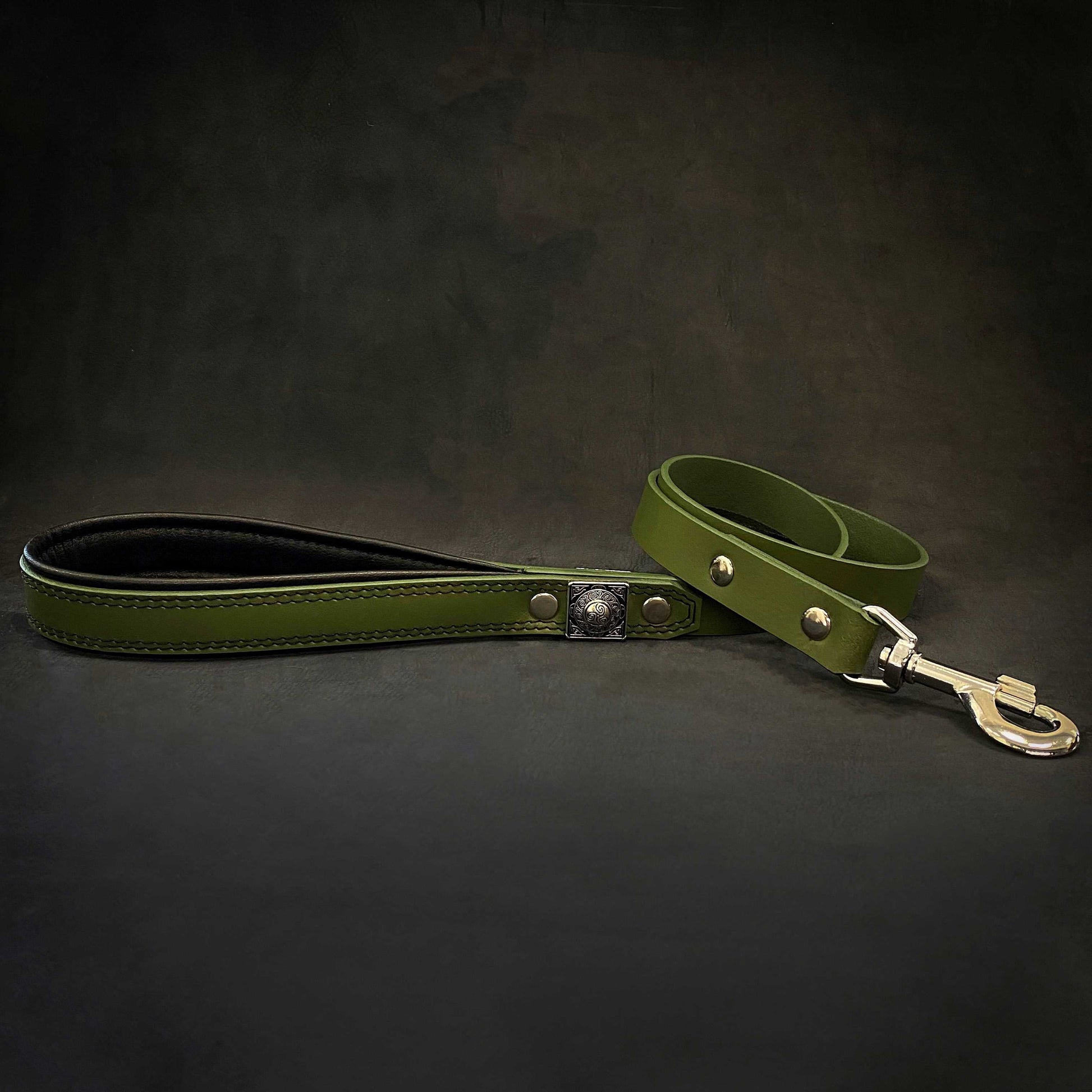 The "Eros" Green Leash 1 inch wide-0