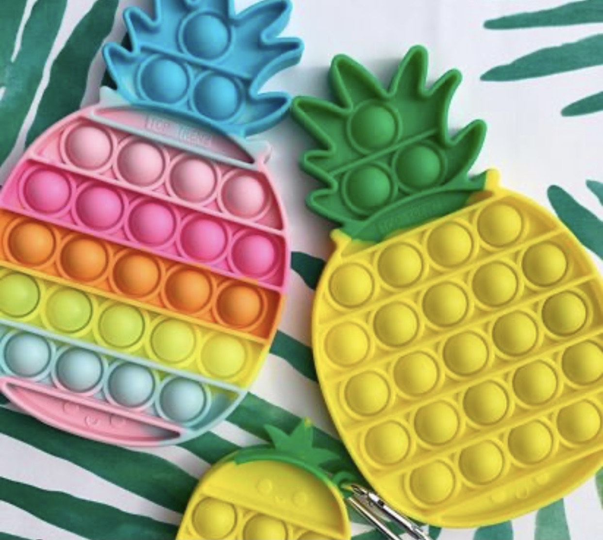 Jumbo Push Pop Fidget  Sensory Toy-Pineapple Collection-0