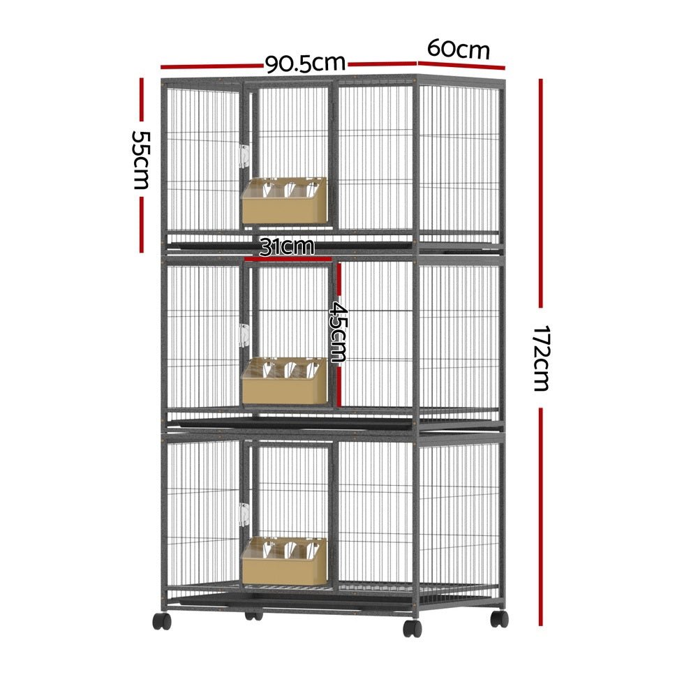 Bird Cage Large Bird Cages Aviary Budgie Perch Cage Parrot Pet Stand Wheels-1