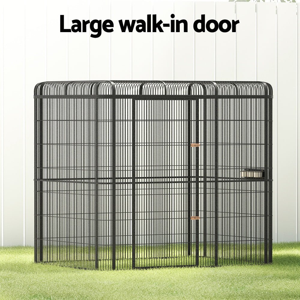 Bird Cage Large Walk-in Aviary Budgie Perch Cage Parrot Pet Huge 203cm-3