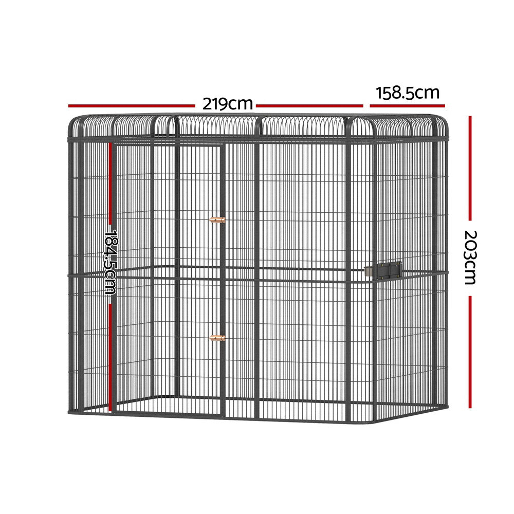 Bird Cage Large Walk-in Aviary Budgie Perch Cage Parrot Pet Huge 203cm-1