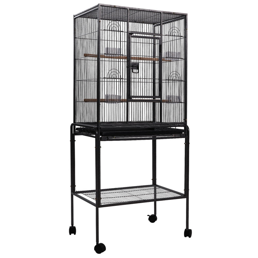 Bird Cage Pet Cages Aviary 144CM Large Travel Stand Budgie Parrot Toys-0