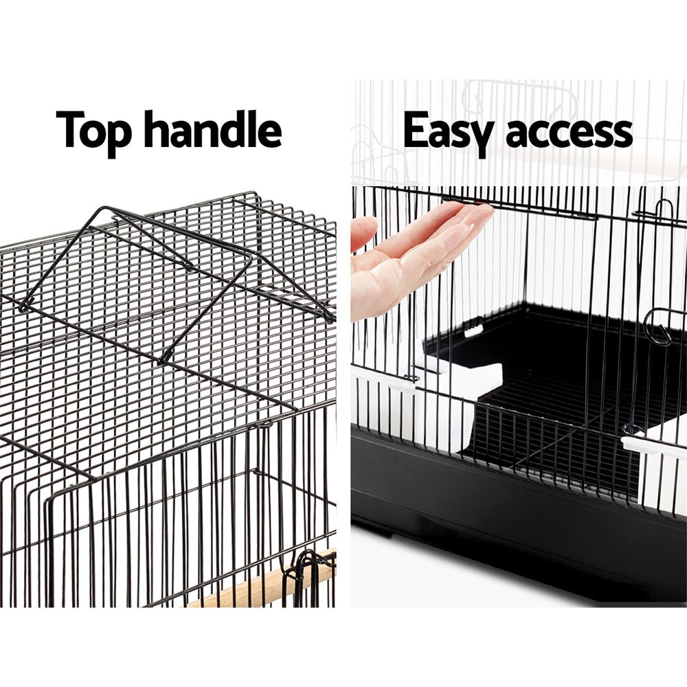 Medium Bird Cage with Perch - Black-4