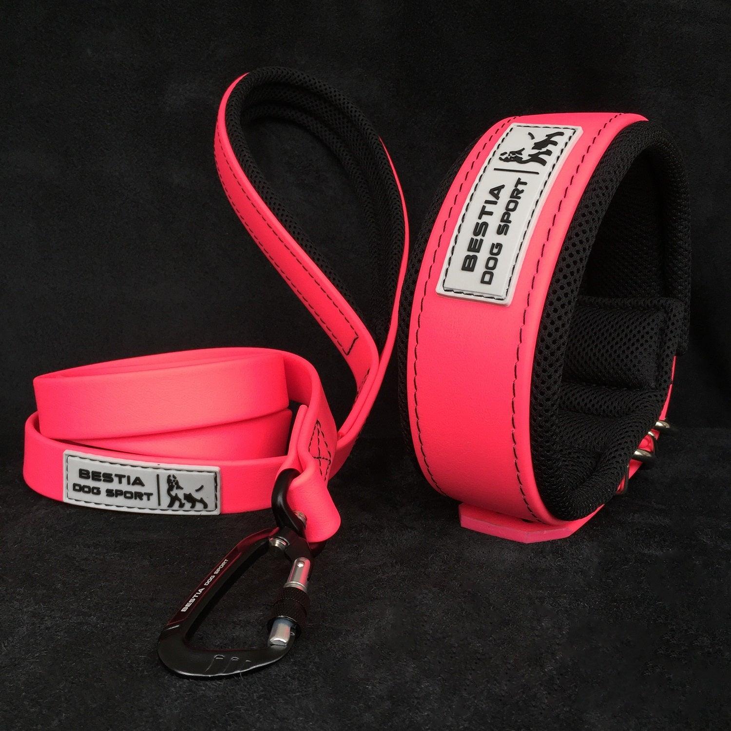 BESTIA DOG SPORT TACTICAL LEASH NEON PINK-2