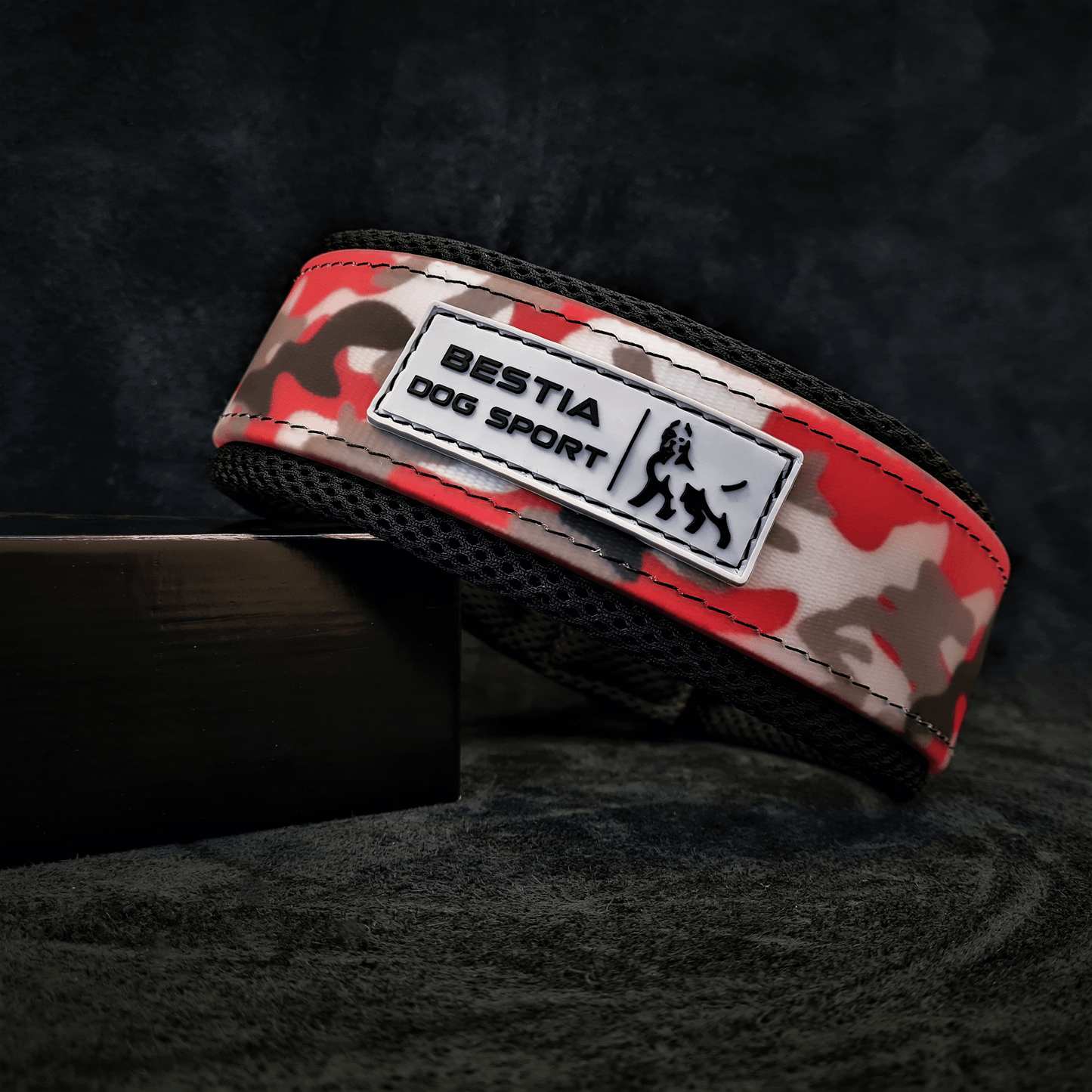 BESTIA DOG SPORT COLLAR RED CAMO-1